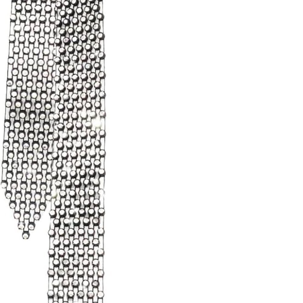 Women's Rhinestone Glitter Sparkle Thin Skinny Tie Prom Party Daily Wear